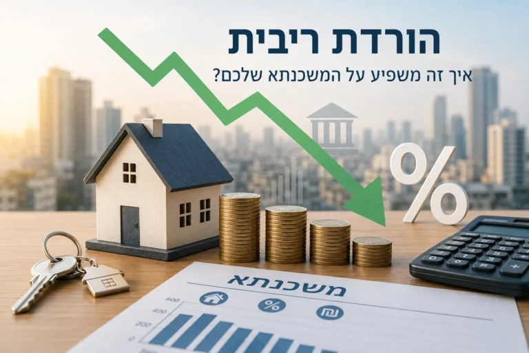 הורדת ריבית והשפעתה על משכנתאות, נדל"ן והחזרים חודשיים בישראל